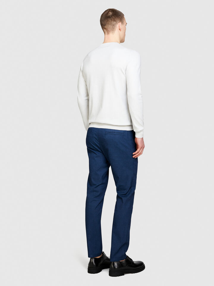 Printed chinos - men's chino trousers - Dark Blue | Sisley image number 3